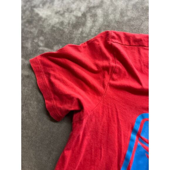 Armani Exchange Red Blue Print Short Sleeve T-Shirt Size Medium - Picture 2 of 5